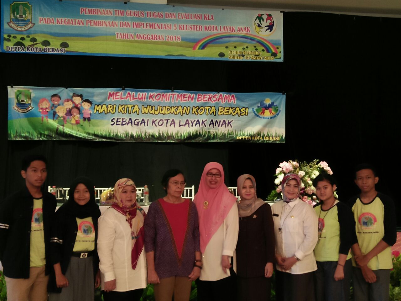 Dinas Pemberdayaan Perempuan dan Perlindungan Anak (DPPPA) Kota Bekasi, bersama Tim Gugus Tugas, di Graha Hartika Bekasi, Selasa (13/3)