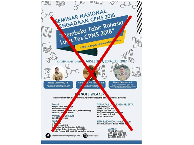 Brosur Hoax penerimaan CPNS