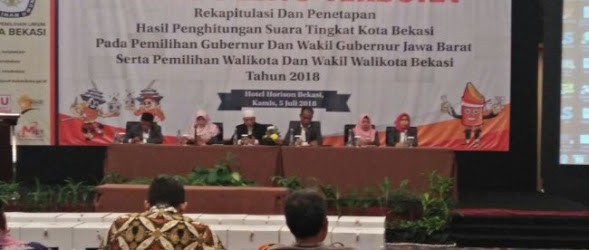 Rapat pleno terbuka perhitungan suara Pilwalkot Bekasi