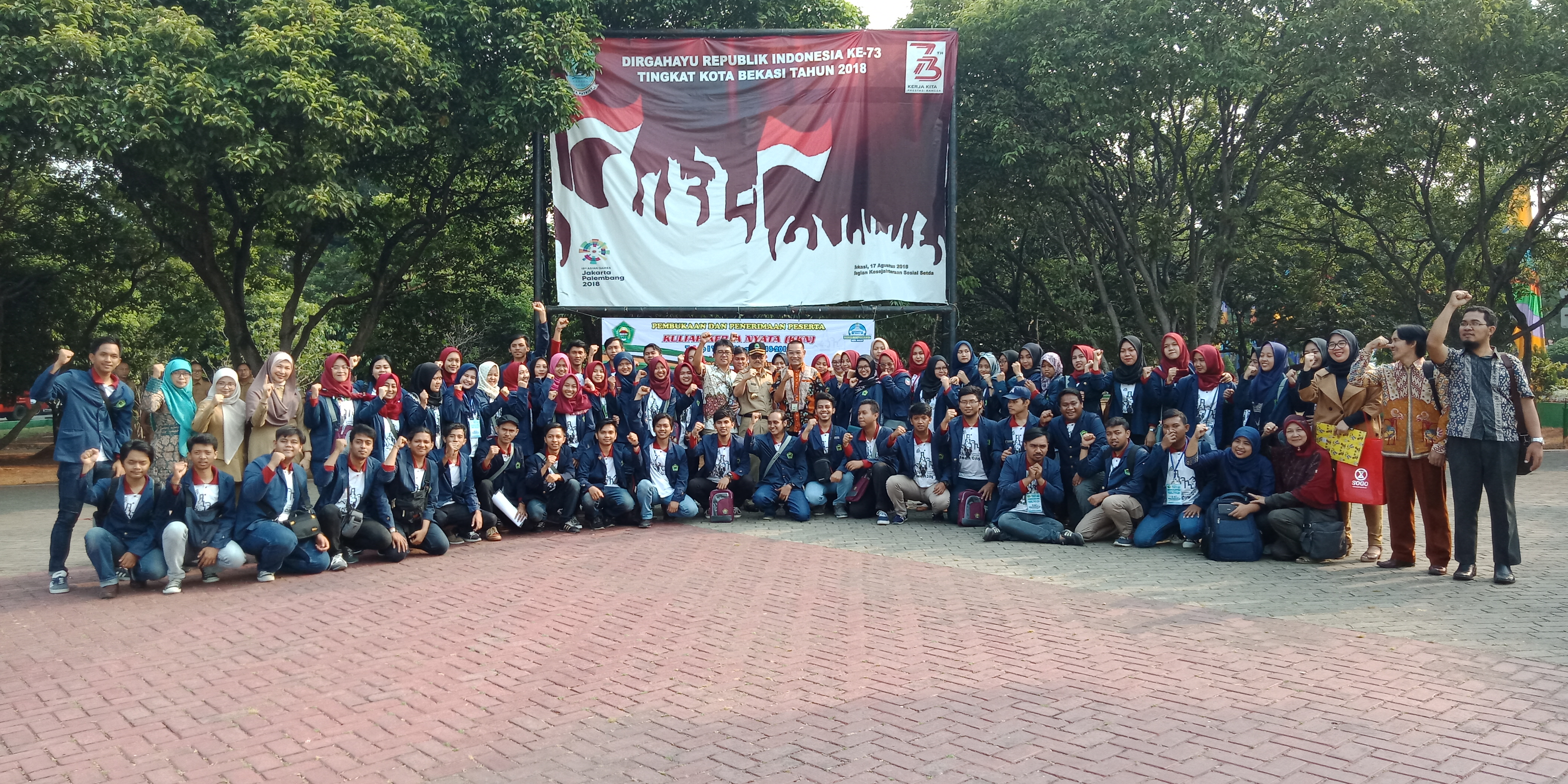 Pemkot Bekasi melepas Ratusan KKN Mahasiswa '45, Senin (27.8) 