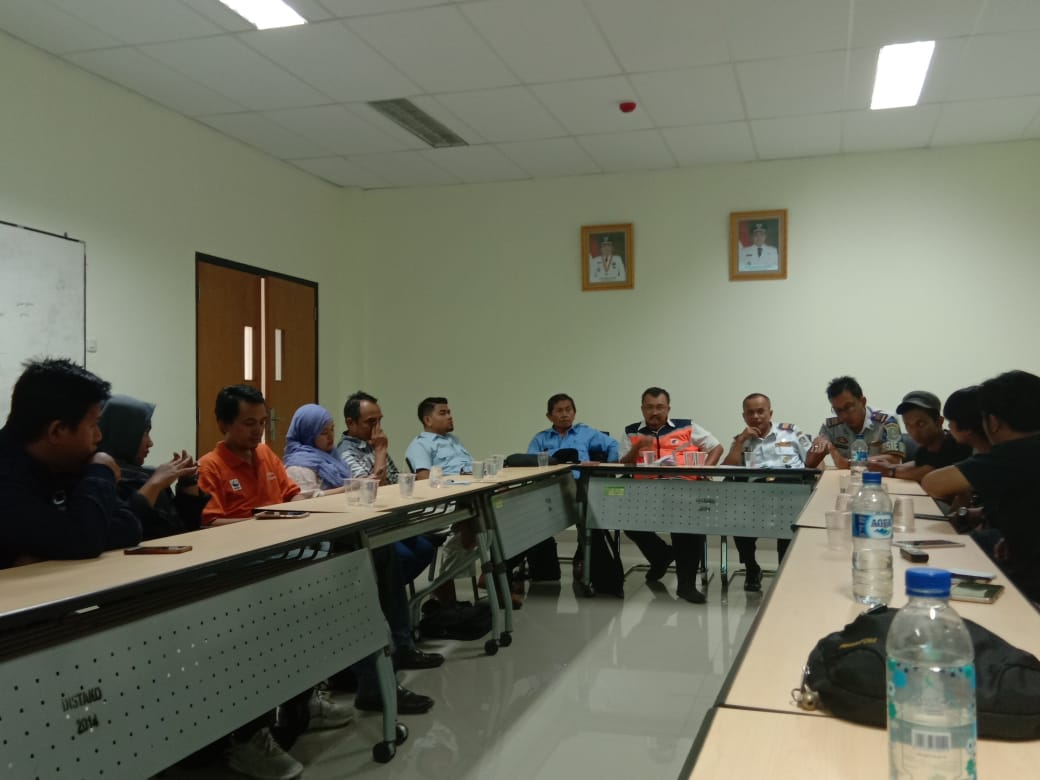 Dinas Perhubungan Kota Bekasi dalam sesi jumpa pers, terkait rekayasa lalu lintas