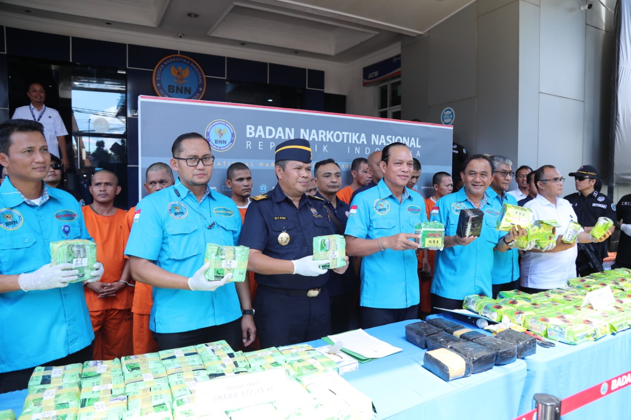 Rilis pengungkapan kasus narkoba oleh BNN
