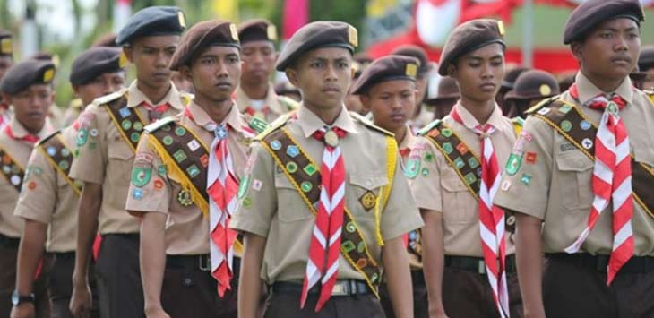 Ilustrasi, anggota pramuka bantu arus mudik lebaran