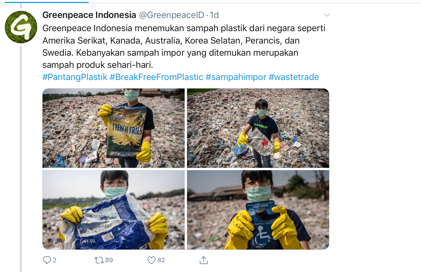 Greenpeace soroti sampah plastik membahayakan di TPA Burangkreng Bekasi