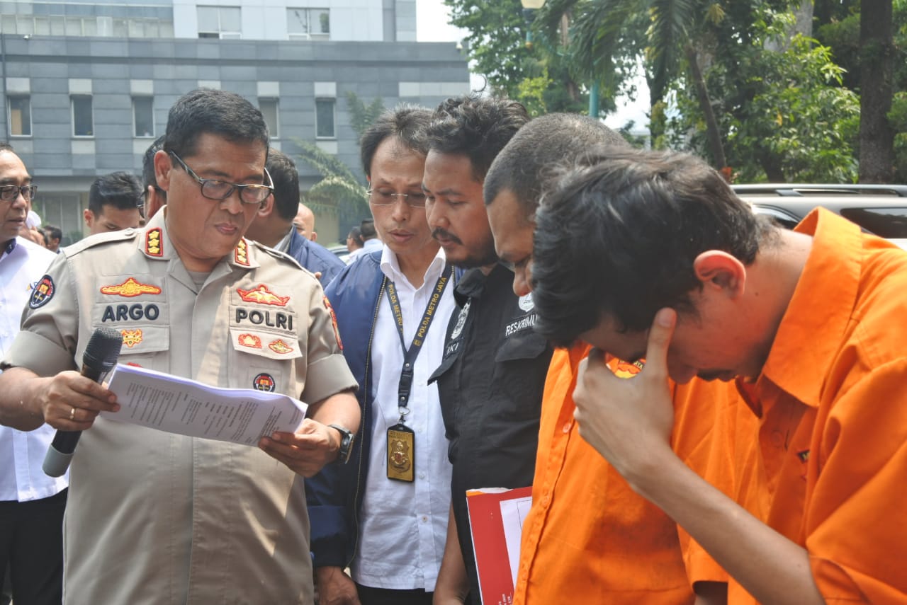 Kombes Argo yuwono saatbjumpa pers di Polda Metro Jaya