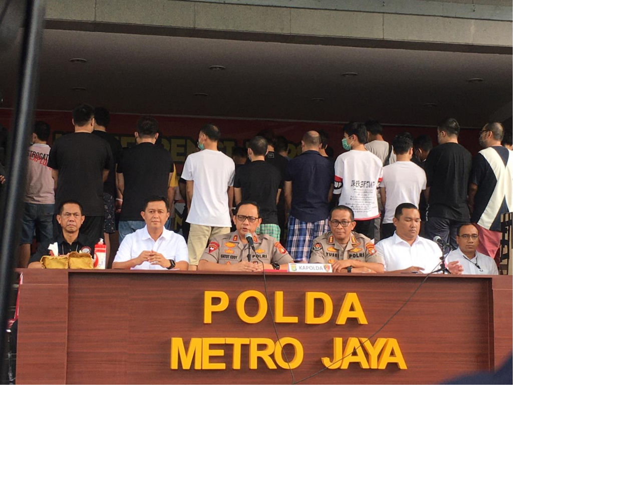 Pers rilis Polda Metro Jaya terkait penipuan yang melibatkan warga Tiongkok