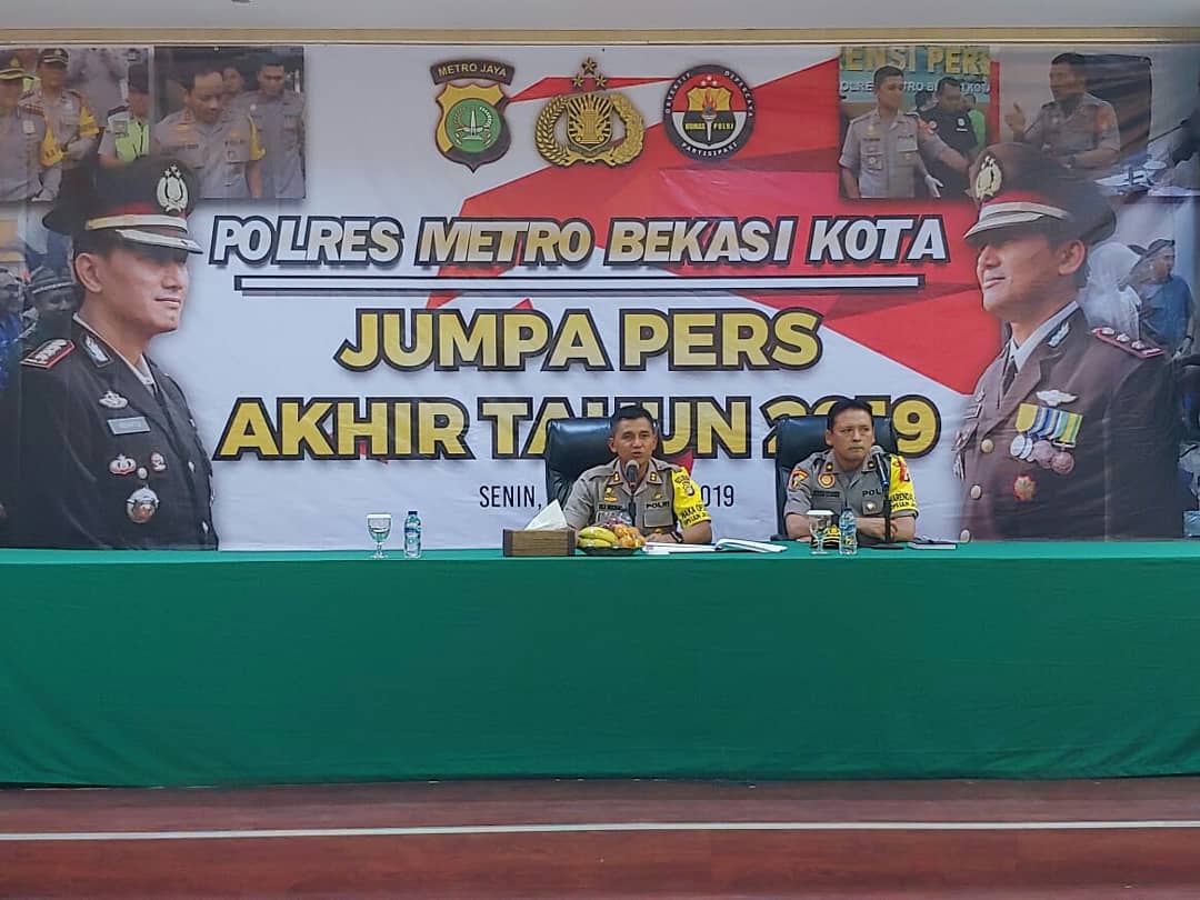 Jumpa pers kinerja Polrestro Bekasi Kota sepangjang 2019