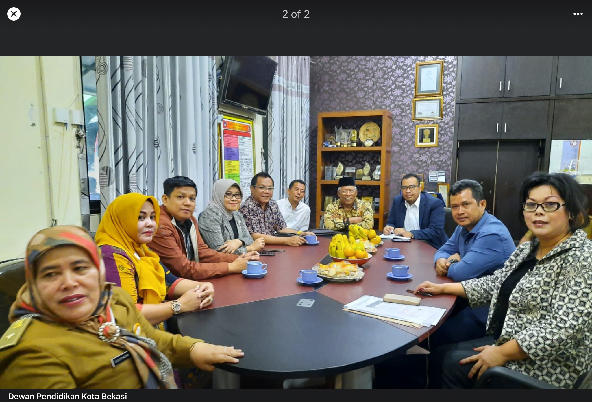 Rombongan Dewan Pendidikan Kota Bekasi ke SMP 1 Kota Bekasi