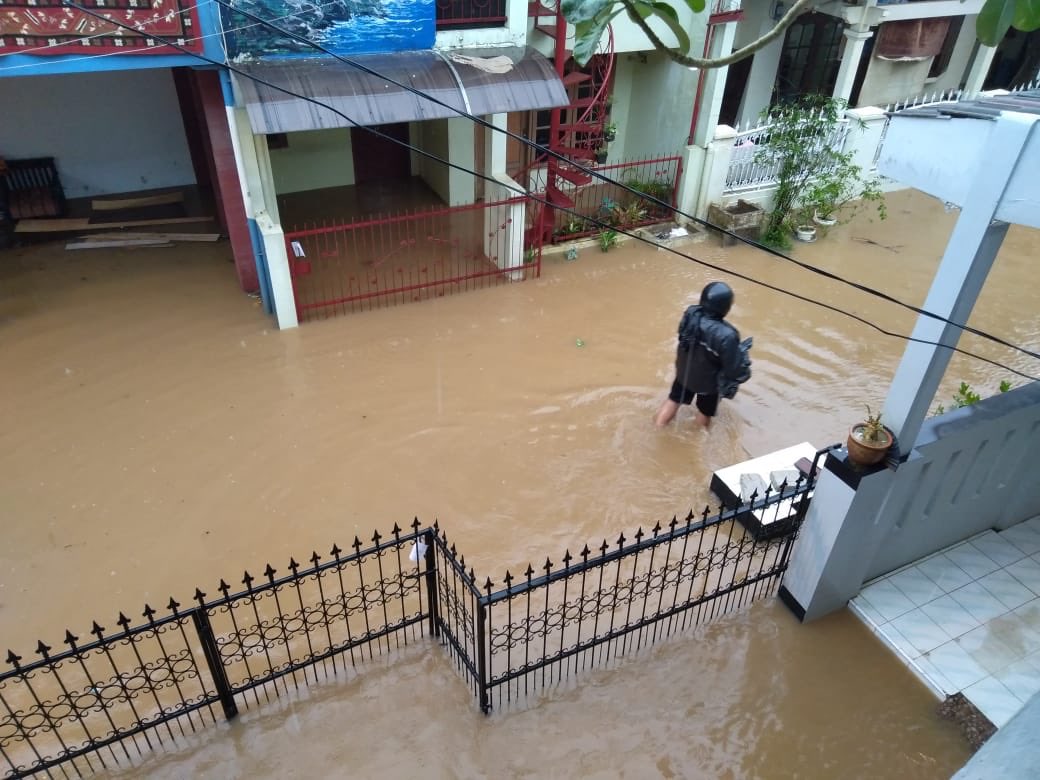 Banjir pagi ini di Villa Jati Rasa, Sabtu (8/20)