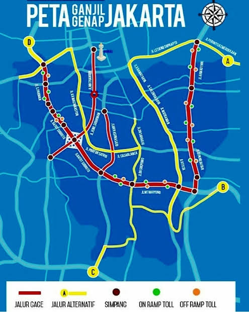 Ilustrasi : Aturan Ganjil genap jalan protokol
