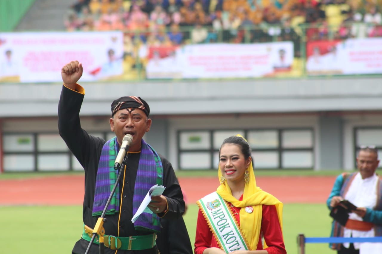 Walikota Bekasi Rahmat Effendi saat memberikan sambutan pada deklarasi “Membumikan Pancasil”