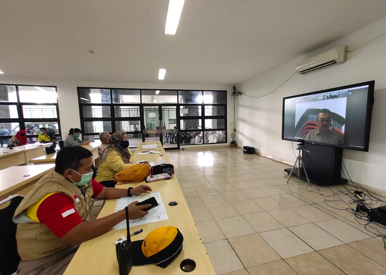 Komisi Pemberantasan Korupsi (KPK) saat melakukan video converence dengan Sekda se-Jawa Barat