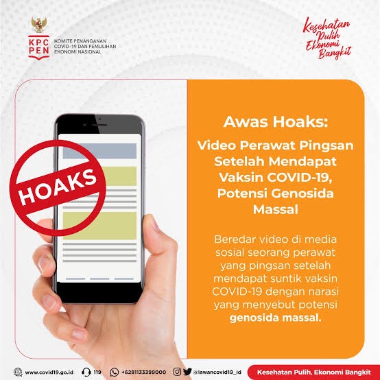 Ilustrasi hoaks vaksin Covid-19