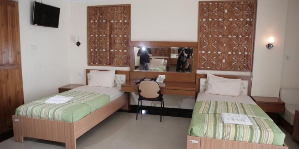 Ruangan di asrama Haji Pondok Geda yang akan difungsikan tempat perawatan pasien Covid-19. (Kemenag)