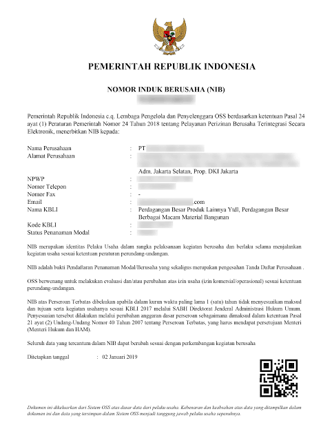 Nomor Induk Berusaha