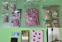 narkoba yang diamankan polisi saat penggerebekan di Basement 2 Apartemen Grand Kartini, Sawah Besar, Jakarta Pusat, dan sebuah rumah di kawasan Pinangsia, Taman Sari, Jakarta Barat