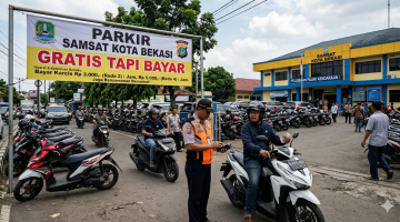 Warga Keluhkan Dugaan Pungutan Parkir di Samsat Bekasi Kota, Padahal Tertera “Gratis”